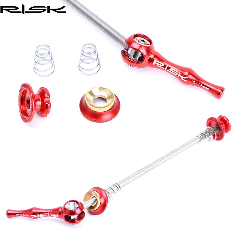 48.8g/Pair Ultralight Titanium TI QR Road Bike Quick Release Skewer lever Road Bicycle Cycling Hub Quick Release