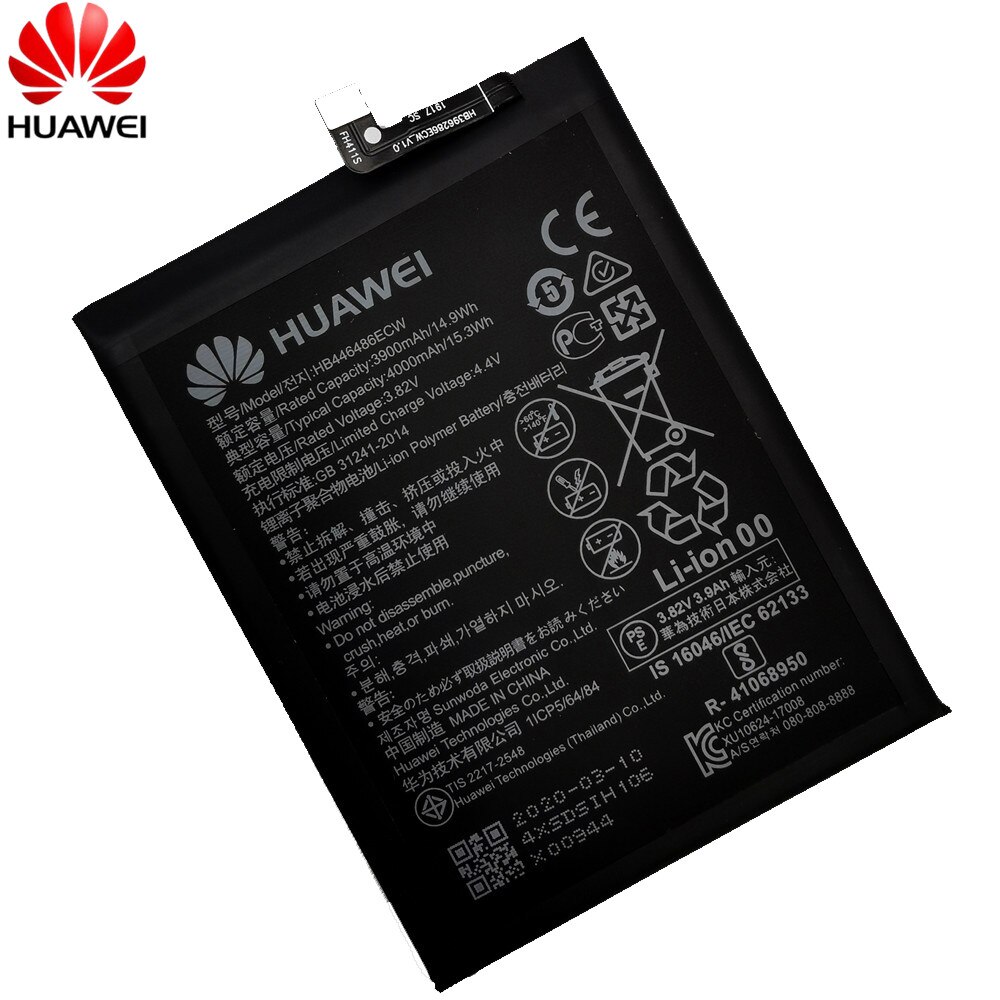 Hua Wei 100% Orginal Phone HB446486ECW 4000mAh Battery For Huawei P smart Z/honor 9X/honor 9X Pro/Nova5i/Enjoy 10 Plus Battery