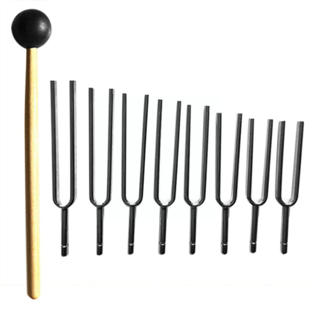 1 Set 8 Tuning Fork Set 256-512hz Steel Teaching Tuning Fork Fork Guitar Set Instrument Musical Tuner Tuning Violin Tunning D3u4