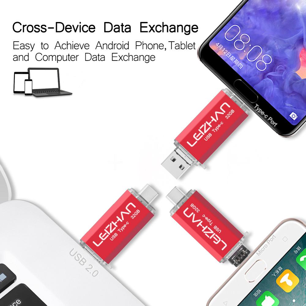 USB stick USB OTG Flash Drive para el teléfono android Samsung S10 S9 S8 S7 S5 S3 Huawei P30 P20 Pendrive USB C photo stick micro u disco