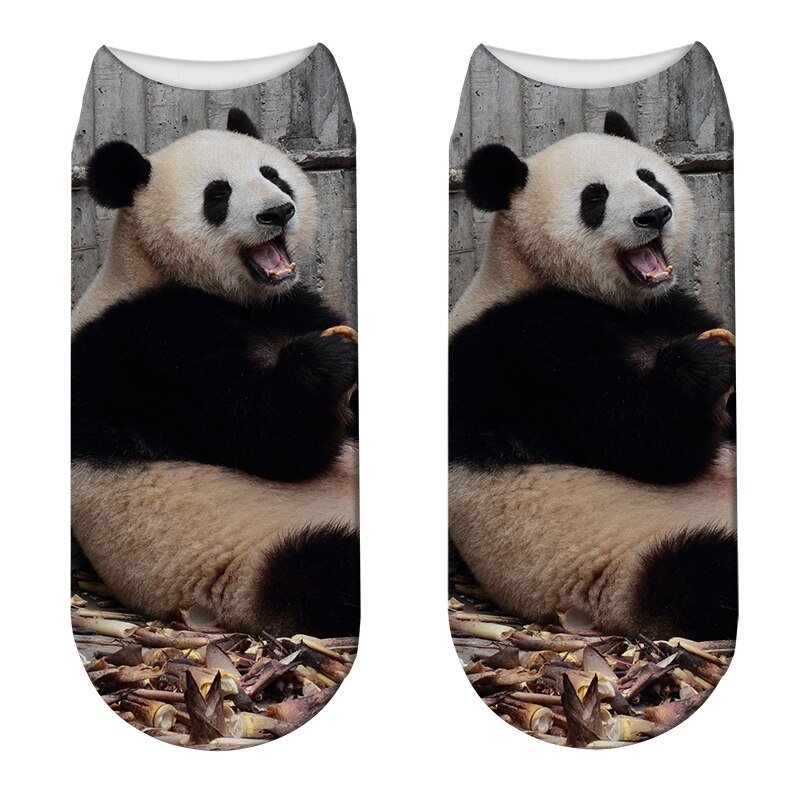 Casual, coole panda-patroon harajuku sokken voor dames, hipster, grappige katoenen korte sokken, vrouwelijke kunst, lage dunne sokken: Stijl 19