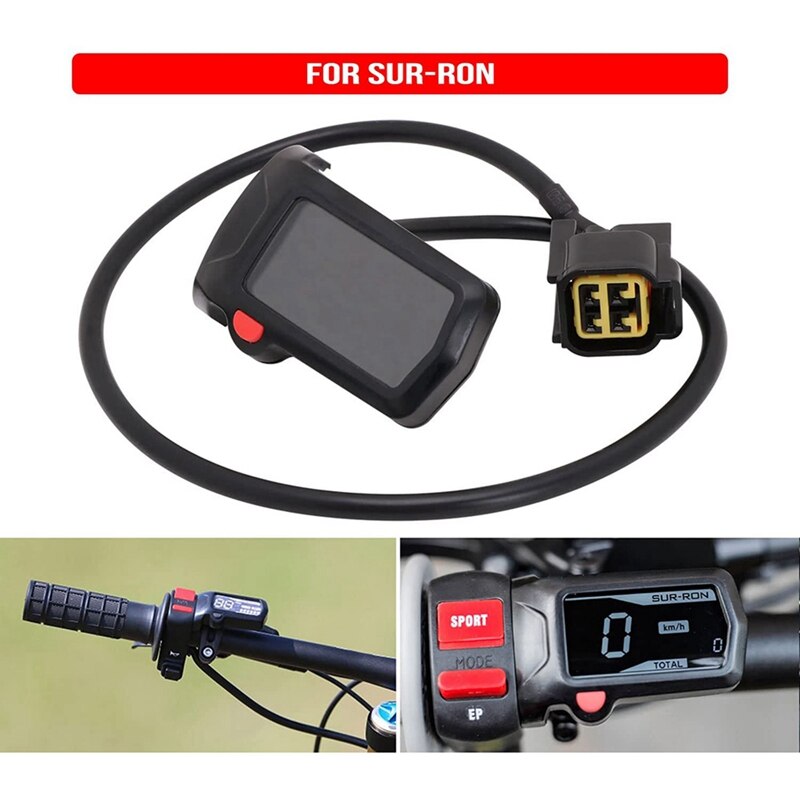 Motorrad-geschwindigkeitsmesser, Digital Manometer Cluster-Montage für Sur Ron Sur-Ron Licht Bee Zubehör Schwarz