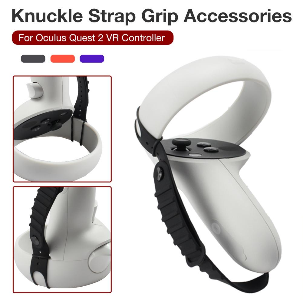 VR Accessories Silicone Knuckle Straps For Oculus Quest 2 VR Headset Touch Controller Adjustable Handle Grip Strap For Quest2