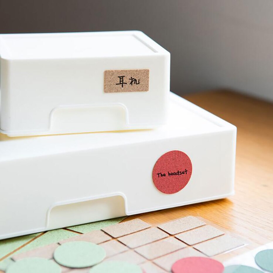 Round Rectangle Square Shape Stickers Self Adhesive Waterproof Bottles Jars Packing Decoration Label Office Index Sticker