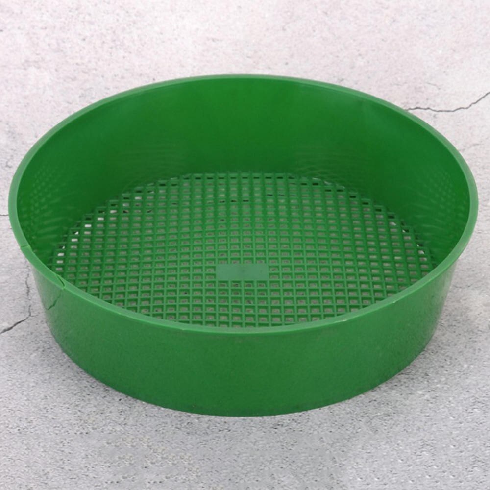 Garden Sieve Durable Plastic Eco Friendly Compost Soil Stone Filtration Strainer Green
