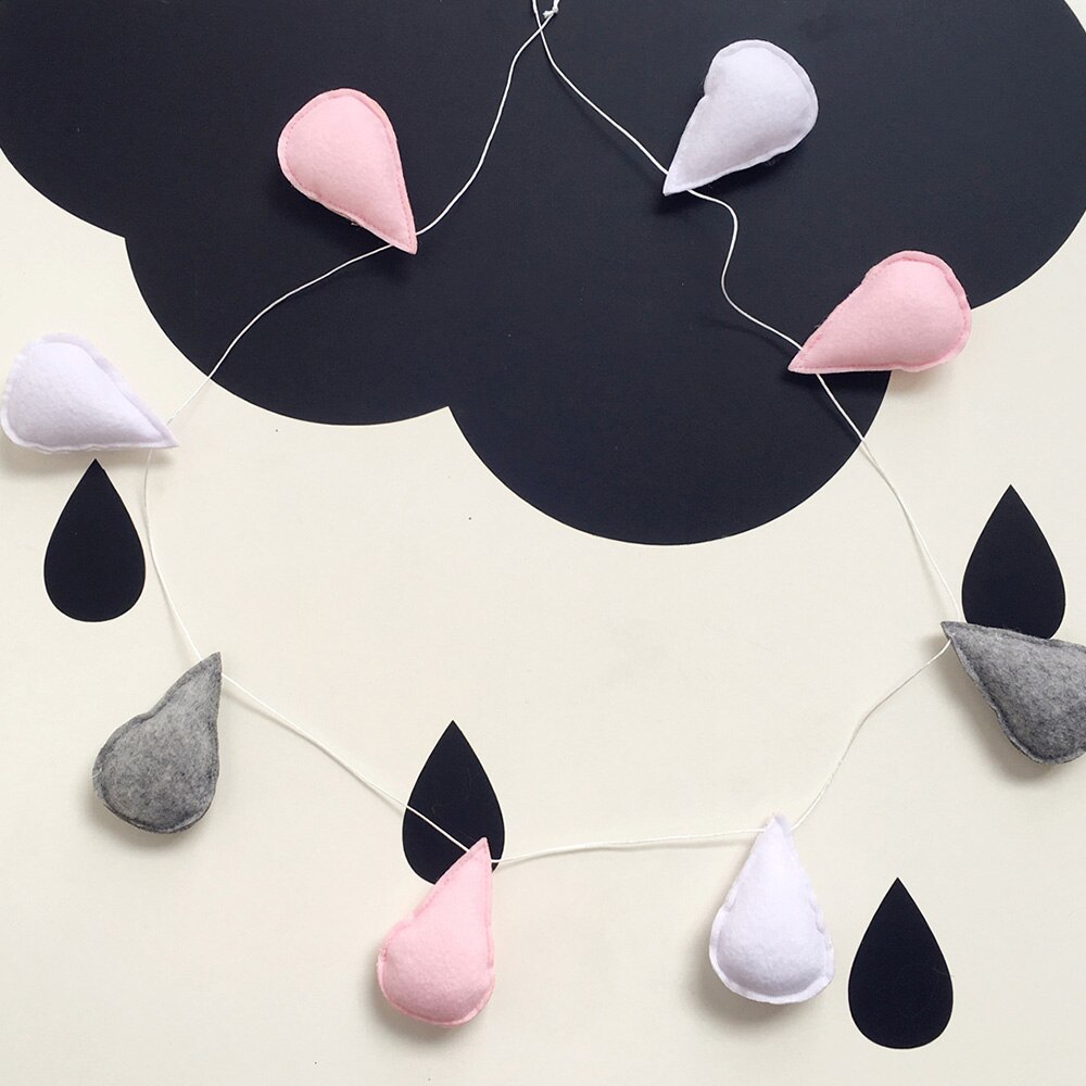 Baby Bumper Voor Pasgeborenen Baby Room Decor Rainbow Regendruppels Opknoping Muur Kinderen Tent Kamer Decoratie Bumper Fotografie Props: Rainbow-5