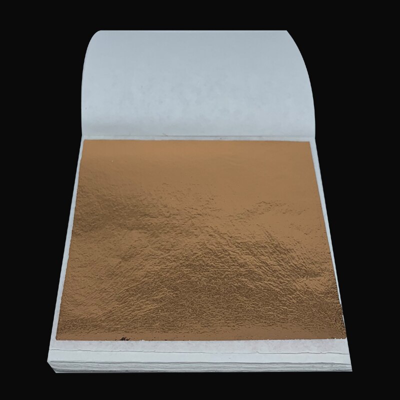 80 x 85 mm 100 ark taiwan förgyllande folieark - färgglada guldblad klistra in möbellinjer väggtelefonfodral hantverk dekoration: 100 roséguld