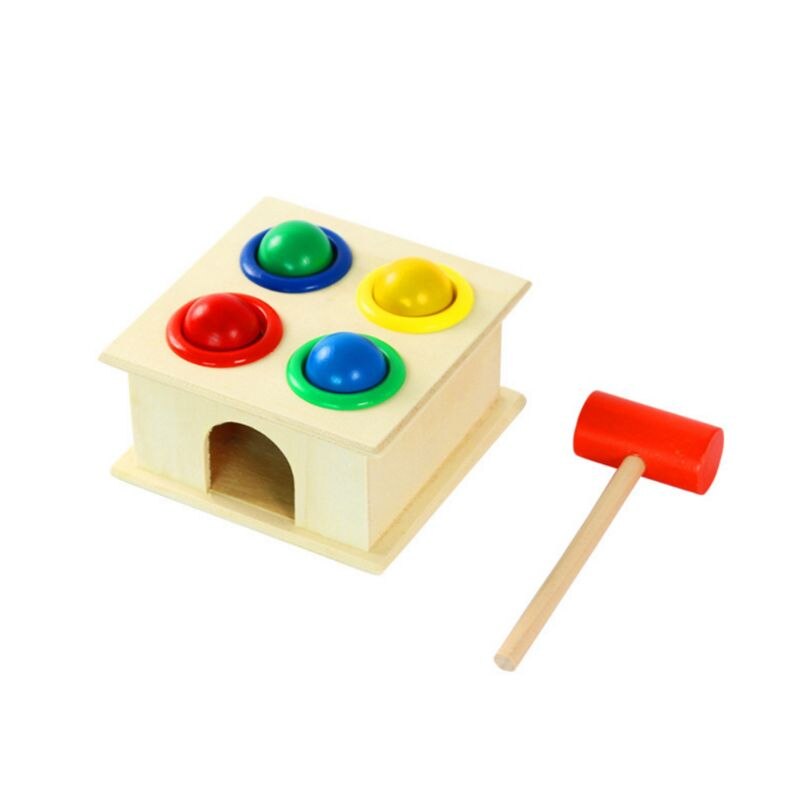 Baby Hout Klop Hit Hamster Spel Spelen Kinderen Kleuren Bijpassende Hand Ogen Oefening Kids Vroege Educatief Speelgoed Y4UD