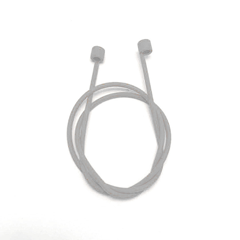 Correa de auriculares para Airpods, correa antipérdida, cuerda para auriculares Bluetooth, Cable de silicona: Grey