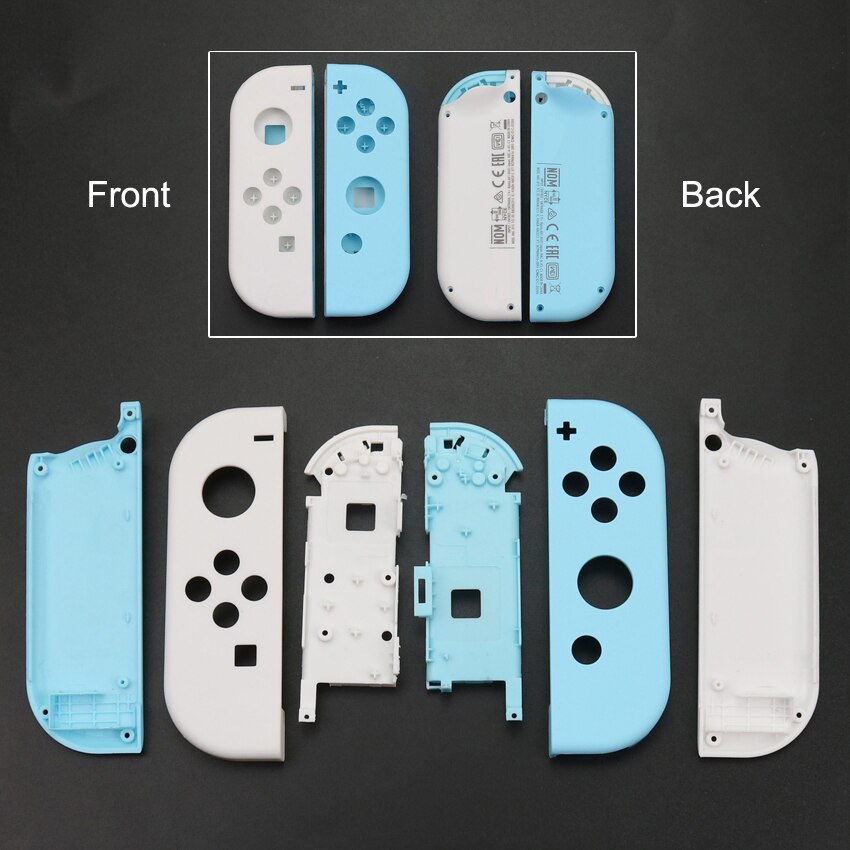 YuXi Replacement Housing Shell Cover for Nintend Switch NS NX Joy-Con Joycon Controller Protective Shell Case Green Blue White: No.10