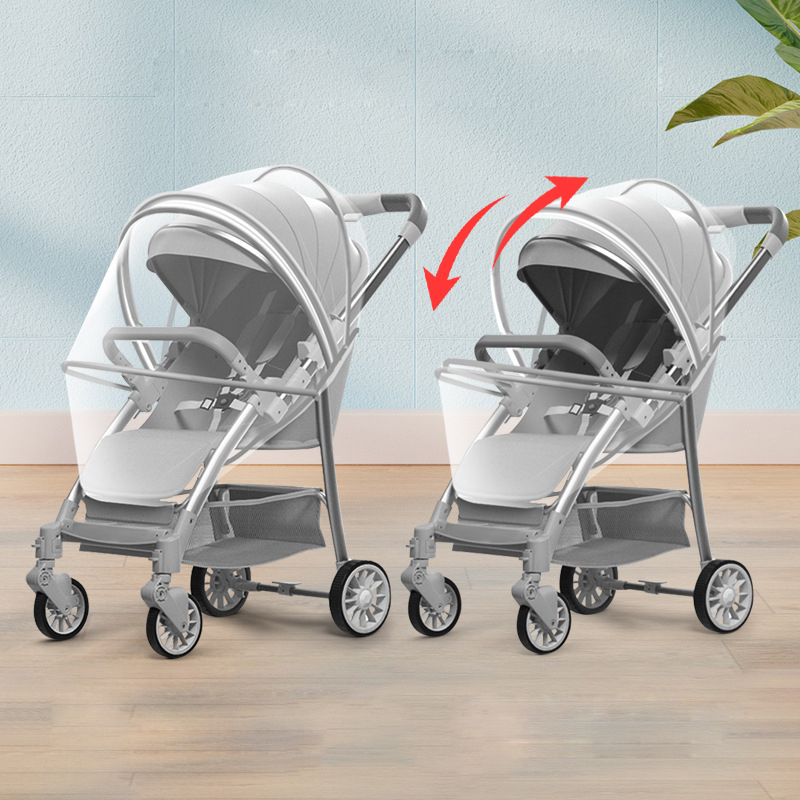 Universele kinderhandkar met volledig gezicht, muggenbestendige hoes, gecodeerd gaas voor baby's en jonge kinderen, BB-paraplu autozon