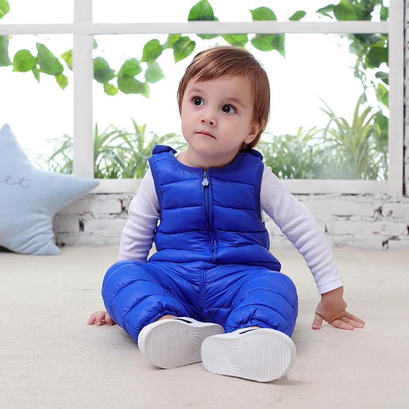 CITRUS Children Braces Pants Down Trousers Baby Boy Girl Cotton Thickening Winter Warm Down Trousers Braces Pants