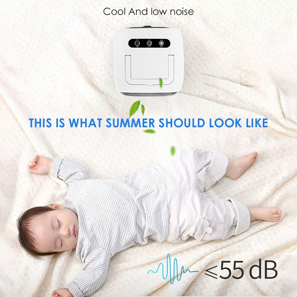 USB Mini Air Cooler Fan Air Cooling Conditioner with Handle Portable Humidification Desktop Air Cooler Multifunction Summer