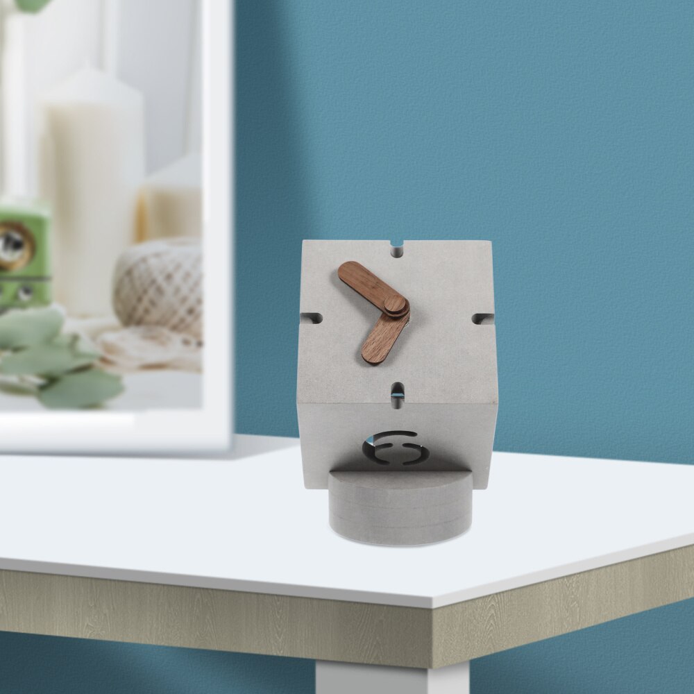 Premium Wood Clock Desk Clock Modern Cube Display Clock Desktop Clock Decor