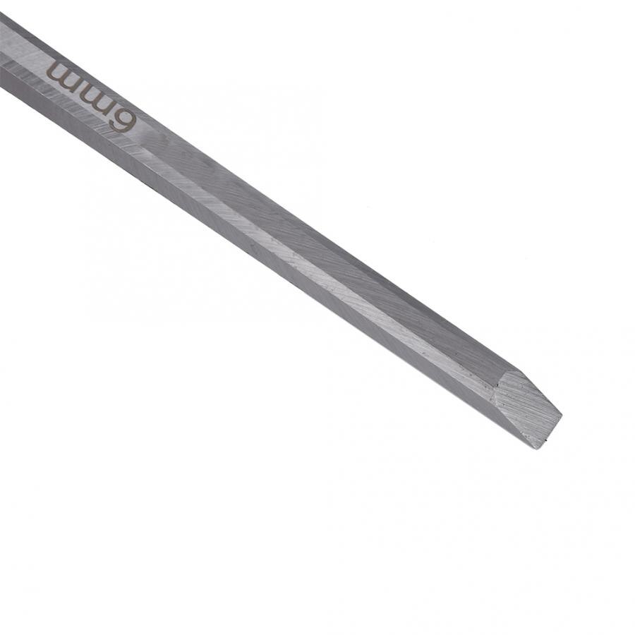 2 Stuks Platte Beitel Timmerwerk Gereedschap Houten Handvat Duurzaam Houtbewerking Accessoire Cr-V 6 Mm Houtbewerking