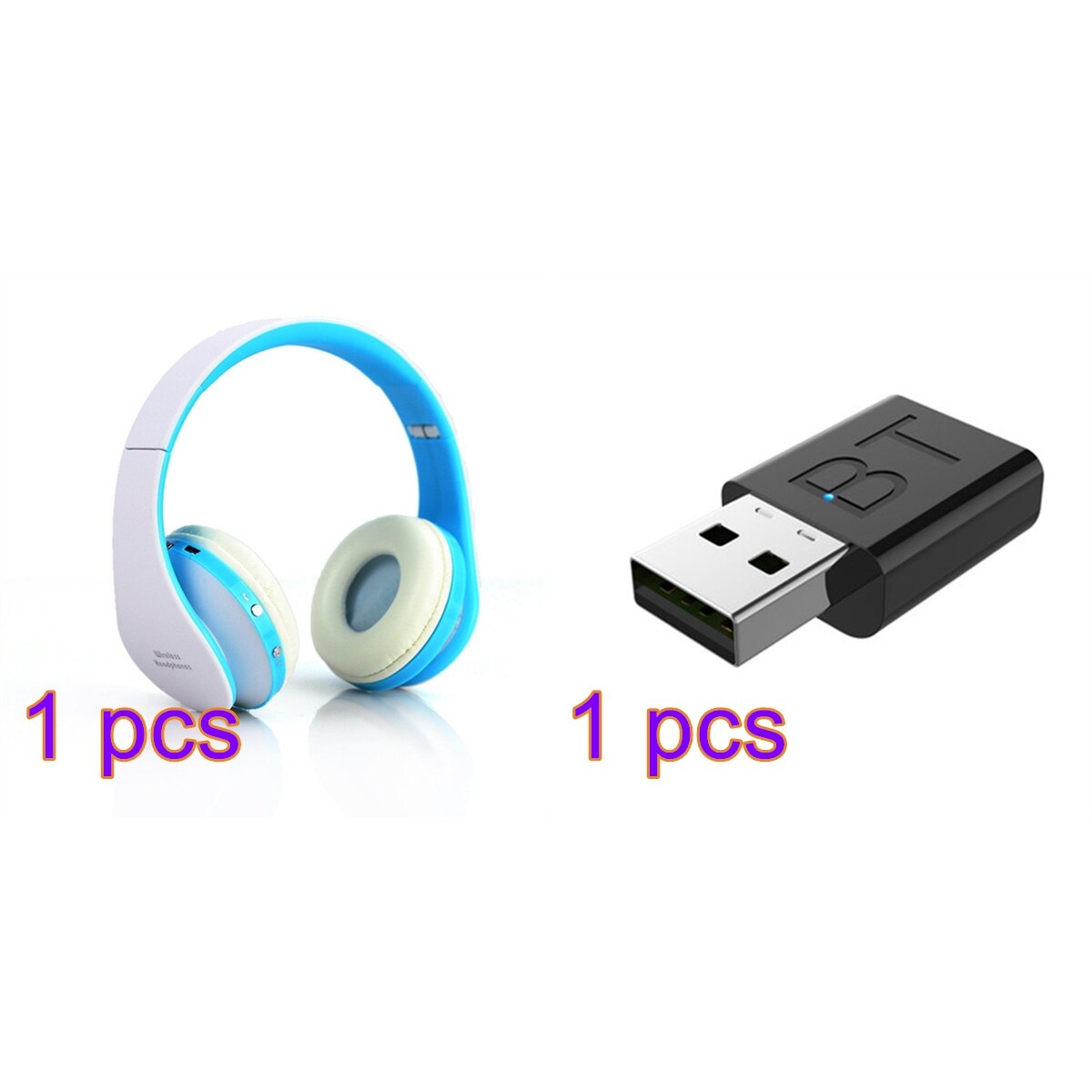 Auriculares inalámbricos para TV, Kit de conexión usb ligero, incluye adaptador de transmisor de Audio, Ideal para ver en privado: B