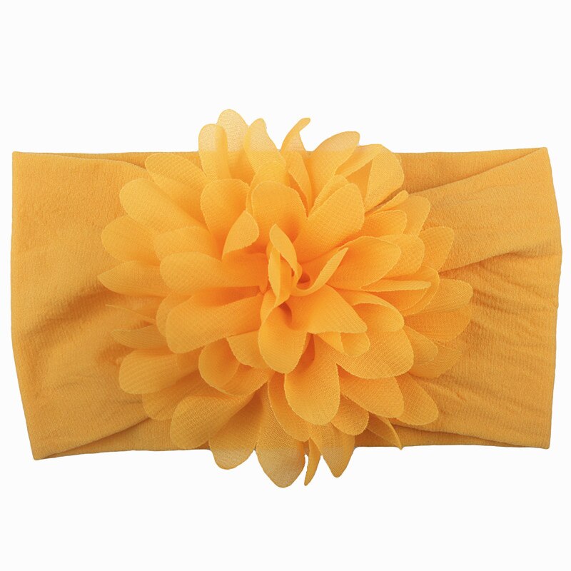 3Stck Elastische freundlicher Stirnband Nette Blumen- Bogen Baby stirnbänder Mädchen Haar zubehör Kaninchen Ohren haar Bands accessoire: 1PC Gelb