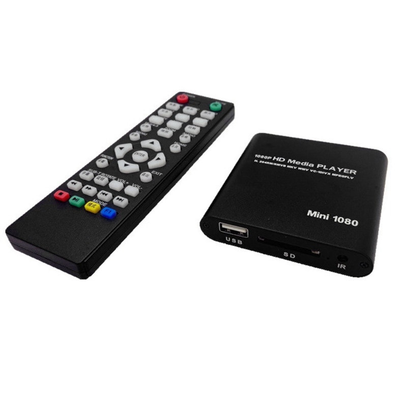 Multimedia Player Full 1080P USB External Media Player Hard Disk Player with Remote Control Support WMV MP3 HDD