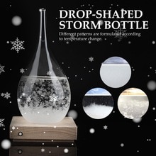 verre tempête en forme de goutte tempête verre bouteille bureau Station météo météo prédicteur météo prédicteur décor à la maison