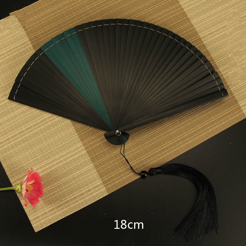 Japanse Stijl Retro Bamboe Hand Fan Klassieke Kant Ventilador Draagbare Zomer Dame Kleine Vouwen Fan Chinese Vrouwen Hand Fans: Bordeaux