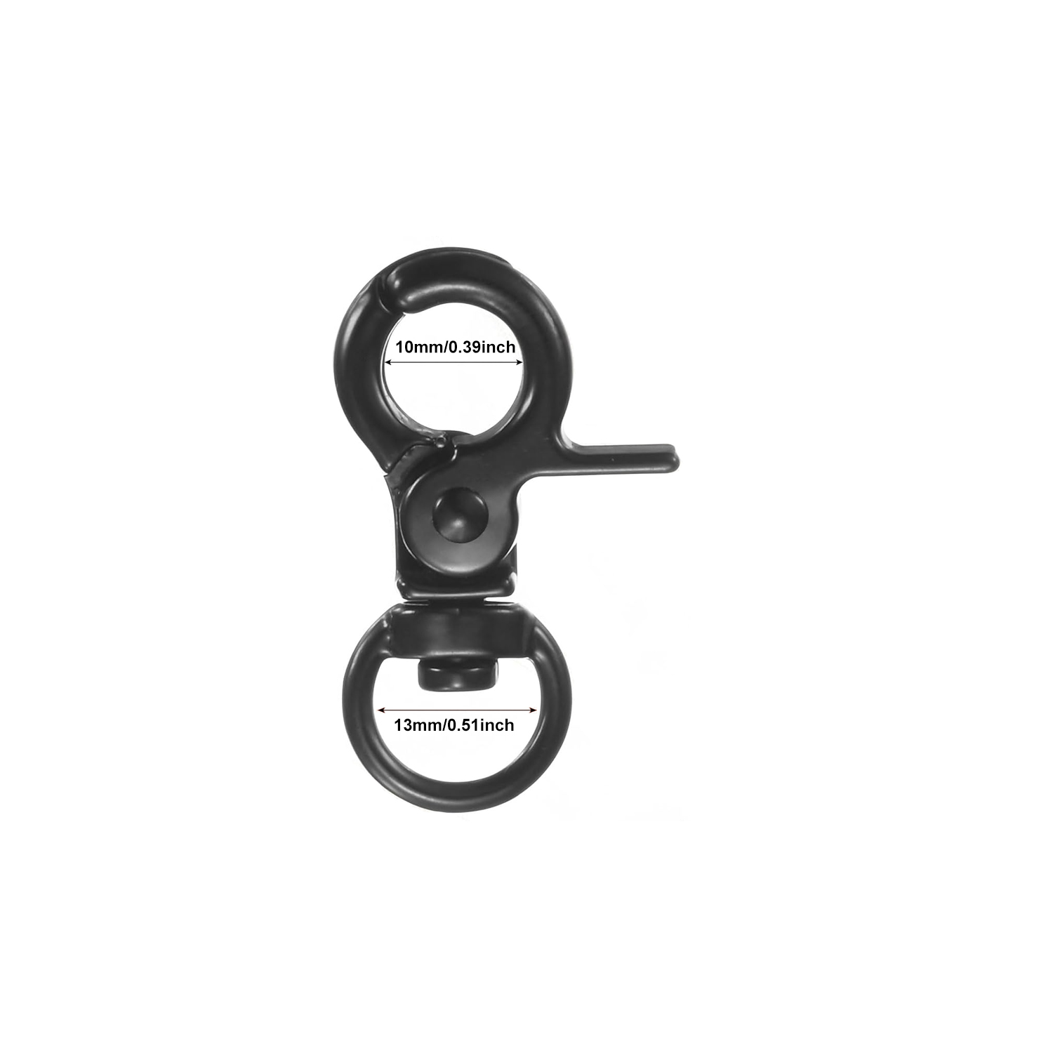 4-20 stuks 13/26mm metalen karabijnhaak sleutelhanger, draaibare haak voor tas, hondenriem, riem, portemonnee, sleutelhangers, karabijnhaak hardware: 6 # / Antiek Zilver