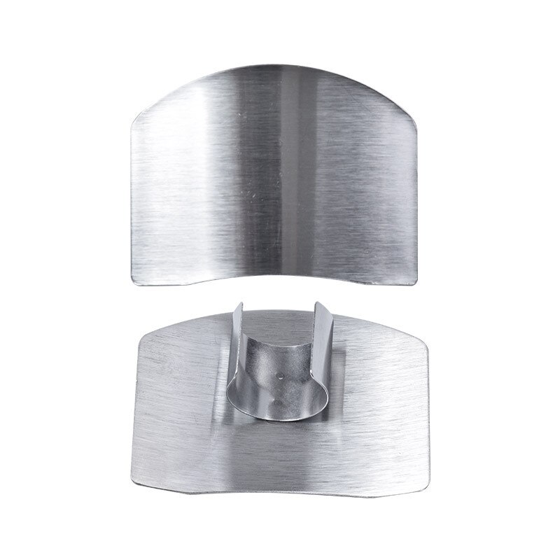 Stainless Steel Kitchen Finger Protection Tools Knife Cutting Hand Fingers Protector Knives Fingertips Tool Kitchen Gadgets: Silver Color Plated