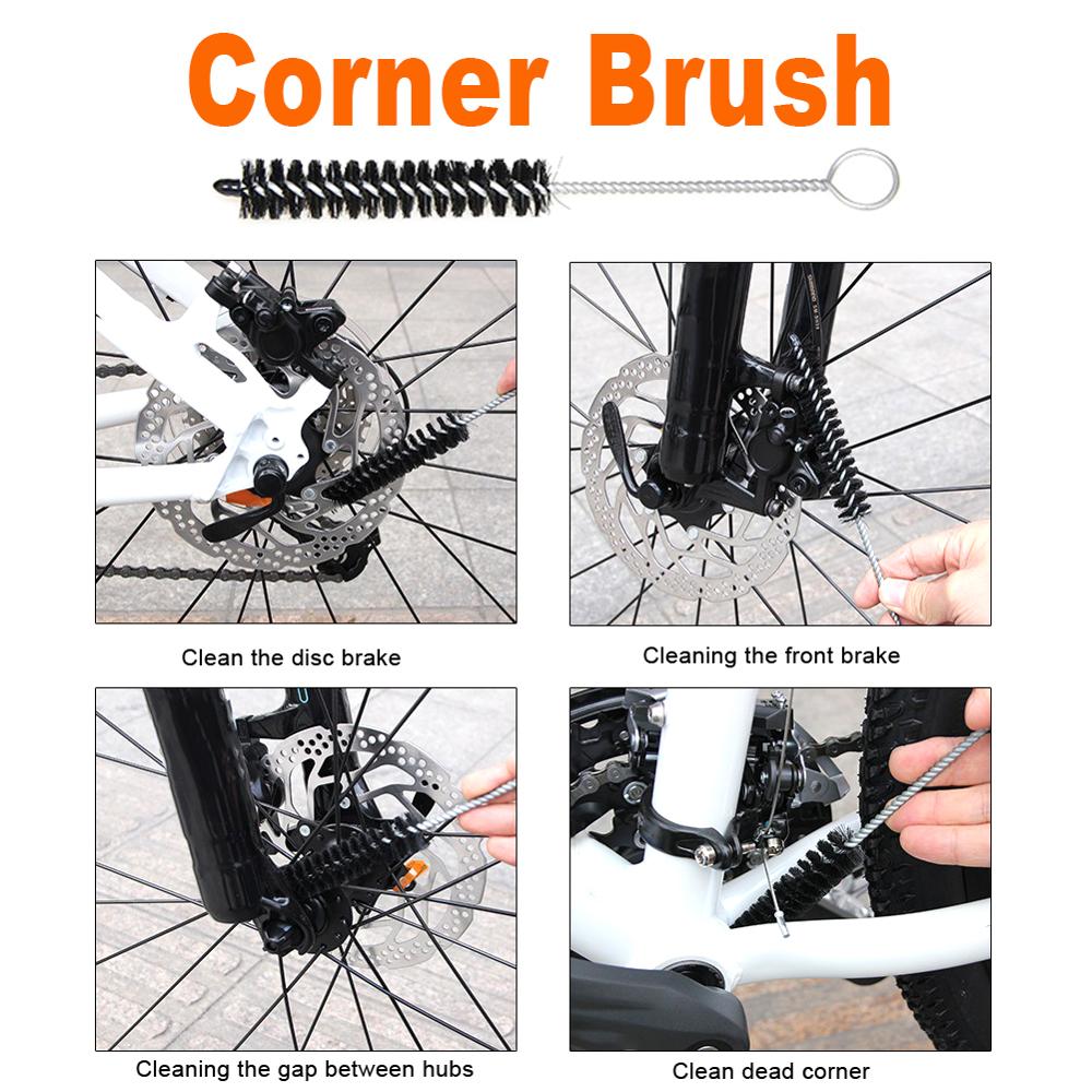 Bike Chain Cleaner Bicycle Cleaning Tool Kit Bicycle Tire Brush Brake Disc Cleaner Mtb Washing Set