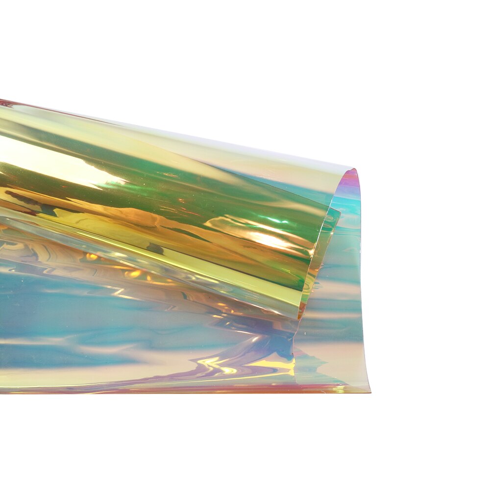 David accessories 30 x 100cm miroir magique en pvc transparent multicolore changeant de couleur pvc pvc transparent vinyle holographique ,1 yc 4441: 1064071013