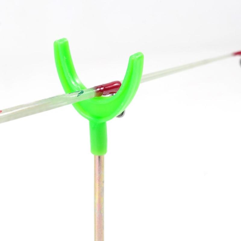 Fishing Rod Pod Stand Holder Rack Bracket Dual Head Foldable Ice Support Stand Fishing Tackle Fishing Pole Pod Bracket Support