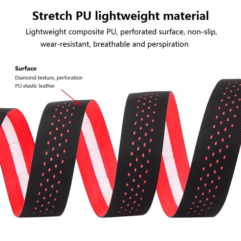 TOOPRE road handlebar strap bicycle strap non-slip breathable sweat-absorbing silicone curved perforated handlebar strap