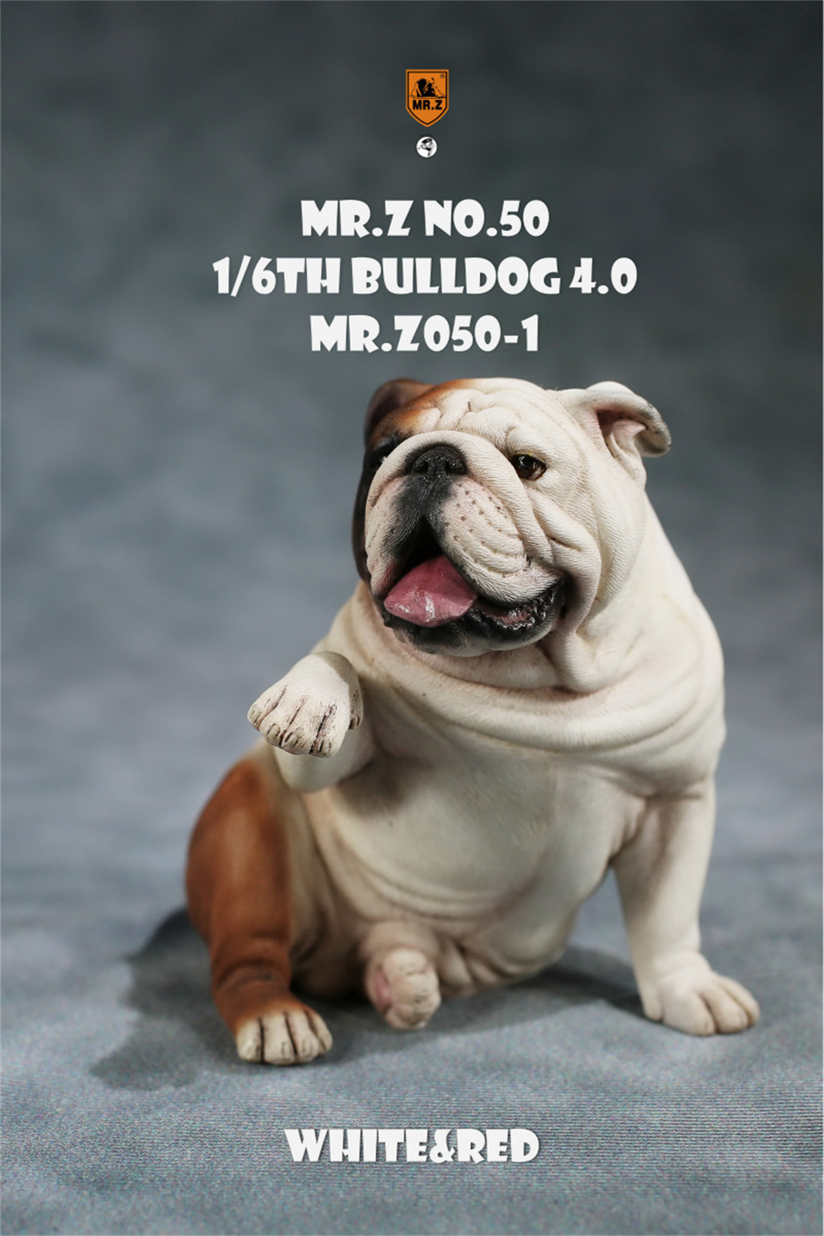 Mr.Z Studio 1:6 British Bulldog V4.0 Dog Pet Healing Figure Canidae Animal Model Toy Collector Desktop Decor Adult Unisex: 050-1