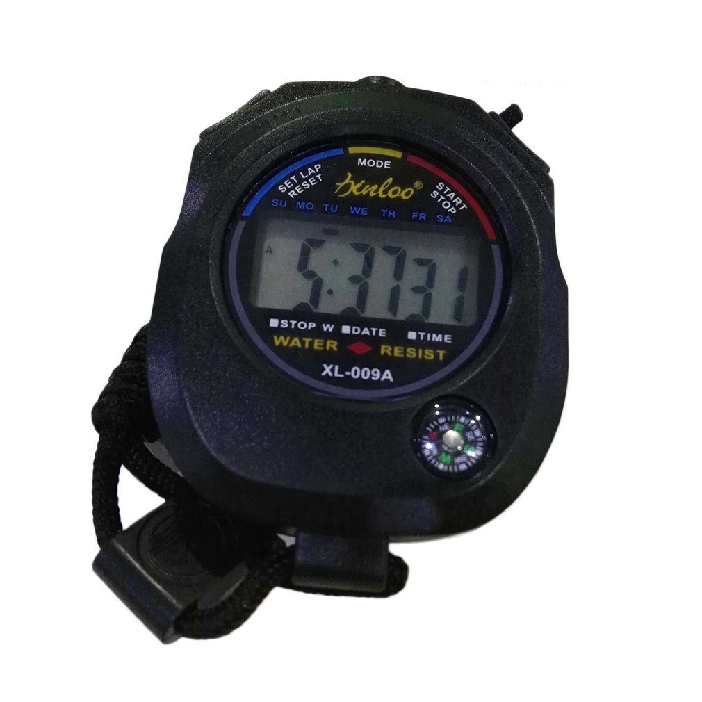 Sports Stopwatch Handheld Digital LCD Sports Stopwatch Chronograph Counter Timer with Strap