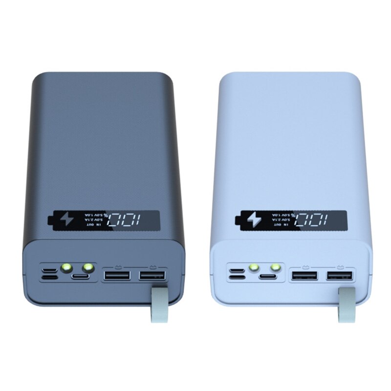 18650 powerbank-hüllen mit zwei usb-anschlüssen, kabellosem ladegerät, akkubox und handy-ersatzteilen