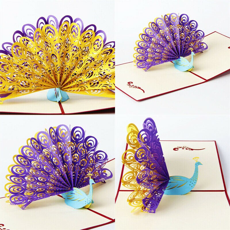 3D Pop UP Cards Birthday Card for Girl Kids Wife Husband Birthday Cake Greeting Card Postcards Card with Envelope Stickers