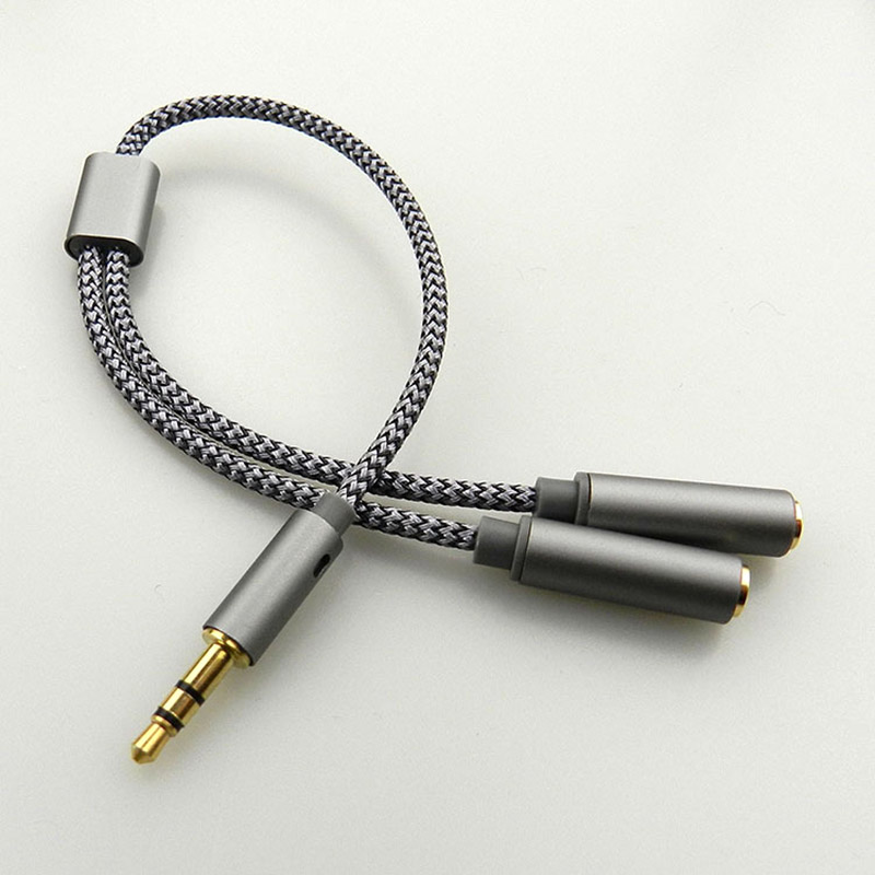 Divisor de Audio de 3,5mm Y Jack 1 macho a 2 hembra M/F adaptador de conector de auriculares estéreo de 3,5mm accesorios para auriculares