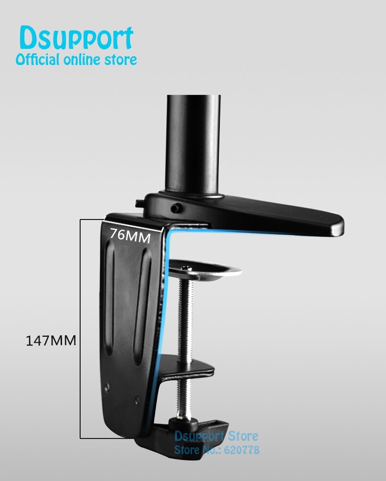 voll-Bewegung Schreibtisch Halterung mit Halterung und Gasfeder für Computermonitoren 13-30 "LED LCD Flachbildfernseher von £ bis zu 22