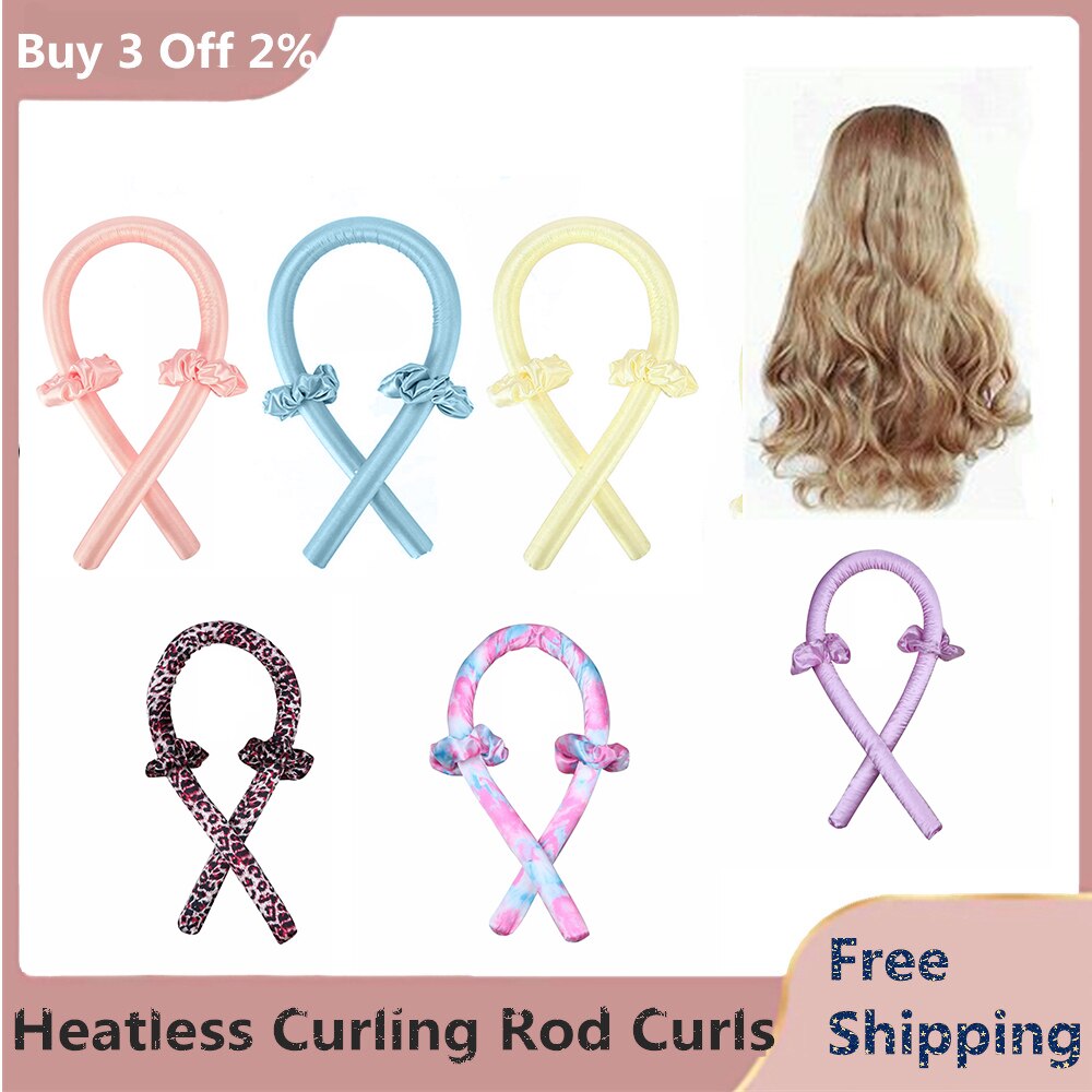 Heatless Curling Rod loki jedwabna wstążka wałki do włosów śpiąca miękka opaska fala pręt z pałąkiem na głowę Lazy Curler Set Make Hair Soft
