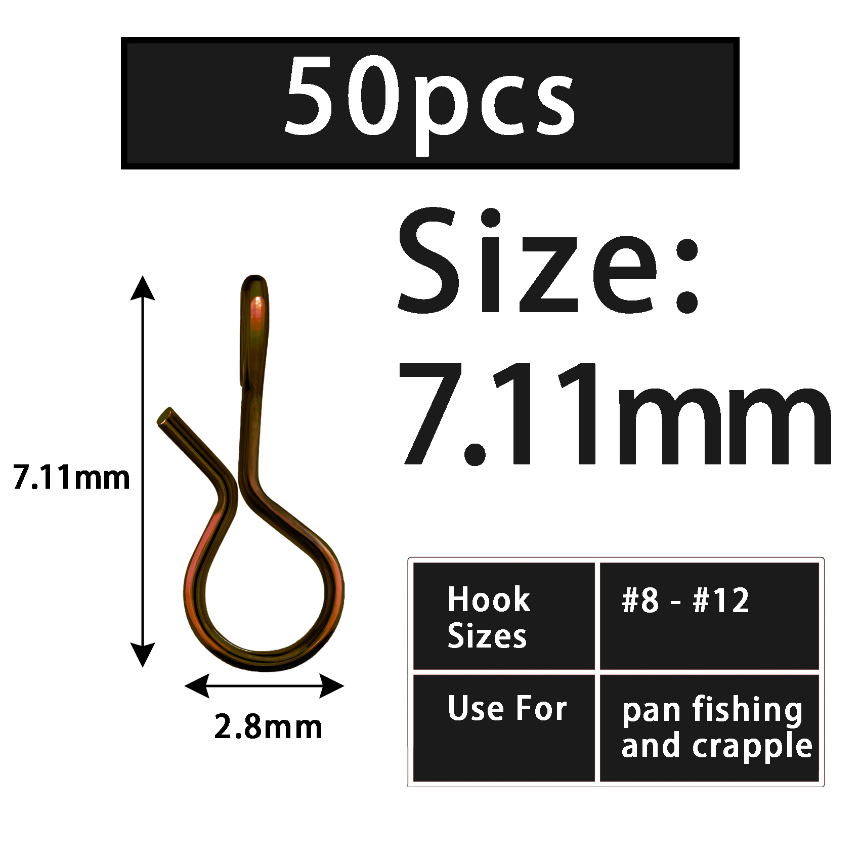 Eupheng 50pcs Fly Fishing Snap Quick Change Stainless Steel Fly No Knot Snap Connector Tying Tools Accessories: WHITE