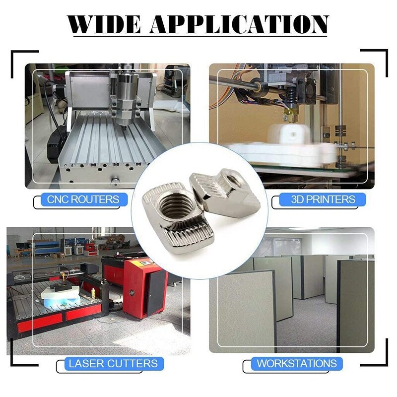 180 Pcs Series T Slot Nuts M3 M4 M5 T Nuts EU Aluminum Extrusions Slim Slot Hammer Head Fastener Nut Assortment Kit