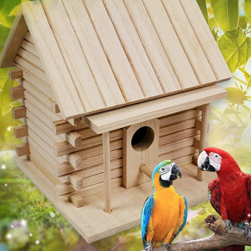 1 Pc Houten Vogelnest Outdoor Vogels Accessoires Vogels Hut Bed Vogels Huis Voor Huis Vogels Decor Tuin