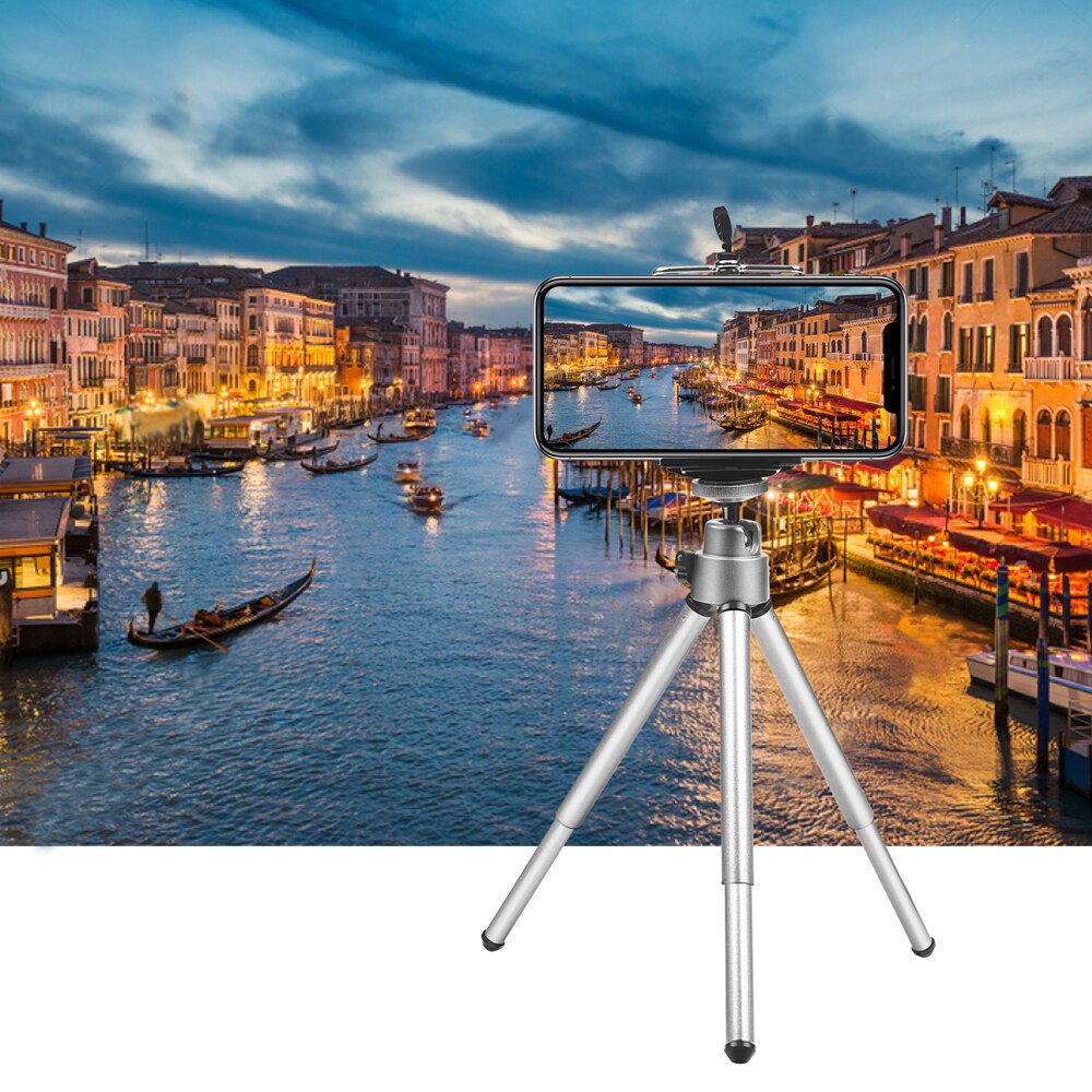 SCHIETEN Mini Statief + Telefoon Clip Stand Houder Adapter Mount voor iPhone X 8 7 6 6 Plus 5S 5C SamSung Xiaomi Huawei Flexibele Statief