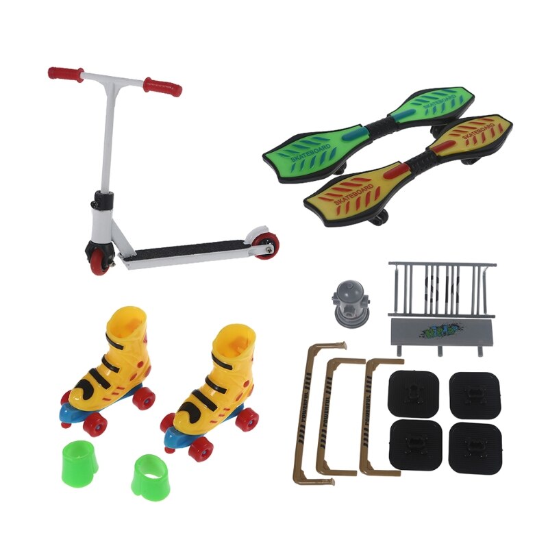 28EC Simulation Fingerboard Scooter Set for Boys/Girls Birthday Plastic&amp;Alloy