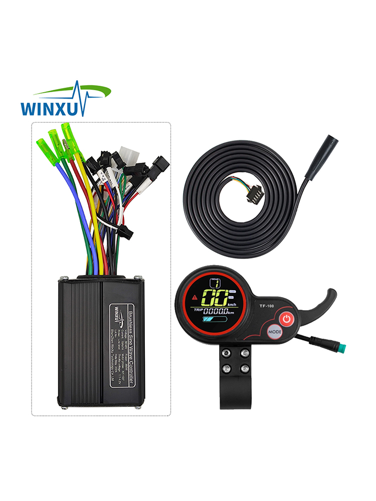 36V 48V 350W 18a Foc Sinusgolf Borstelloze Motor Universele Controller TF-100 Lcd Color Display Set Voor Elektrische Scooter Fiets: Default Title
