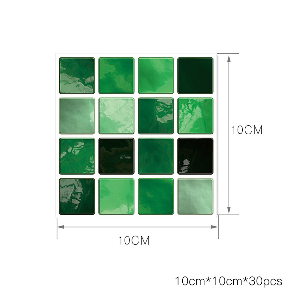 30 pcs Mosaic Self-Adhesive Waterproof DIY Wall Art Home Bedroom Bathroom kitchen Tile Sticker Wall Sticker wallpapers: 07