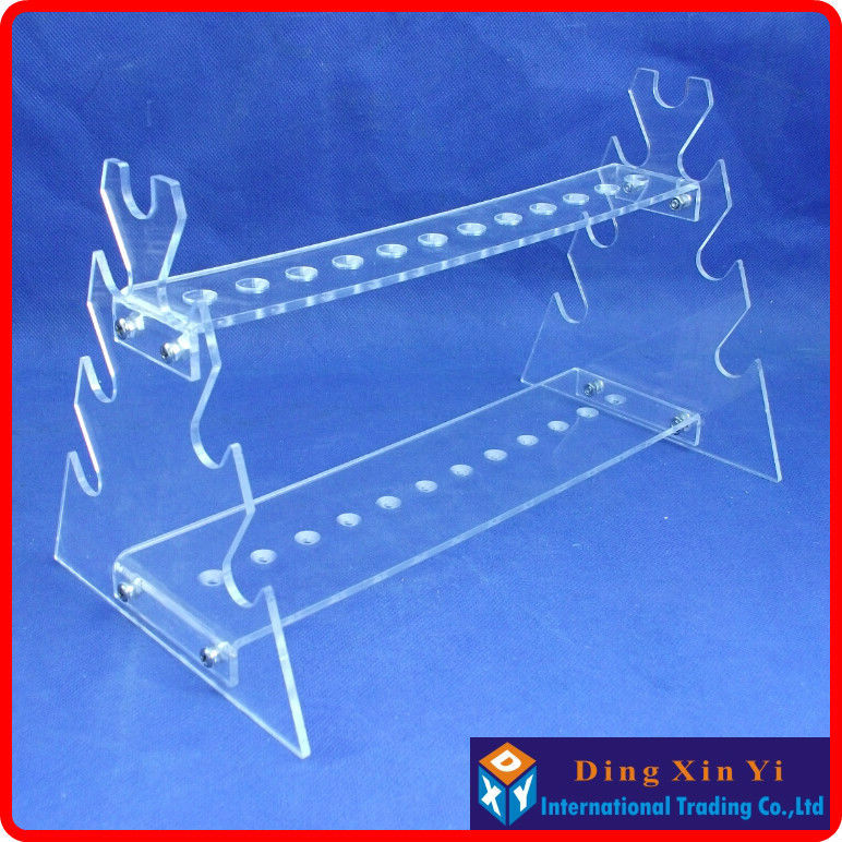 Soporte trapezoidal de doble cara para pipeta de vidrio orgánico, estante de pipeta graduado, estante trapezoidal de doble cara