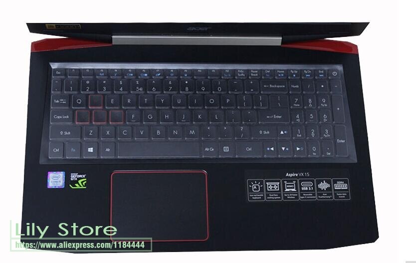 For 15.6" Acer Nitro 5 An515-52 An515 An5 Vx 15 Vx5-591G V 17 Gaming Vn7-793G 17.3 Keyboard Protective Cover Skin Protector: clear
