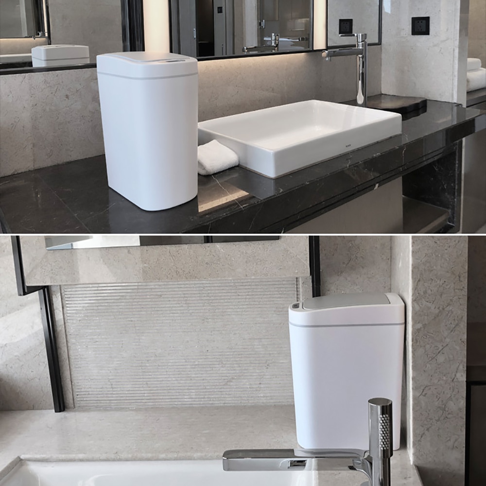 Xiaomi Mijia NINESTARS Smart Trash Can Motion Sensor Auto Sealing LED Induction Cover Trash 7L Ashcan Bins IPX3 Waterproof