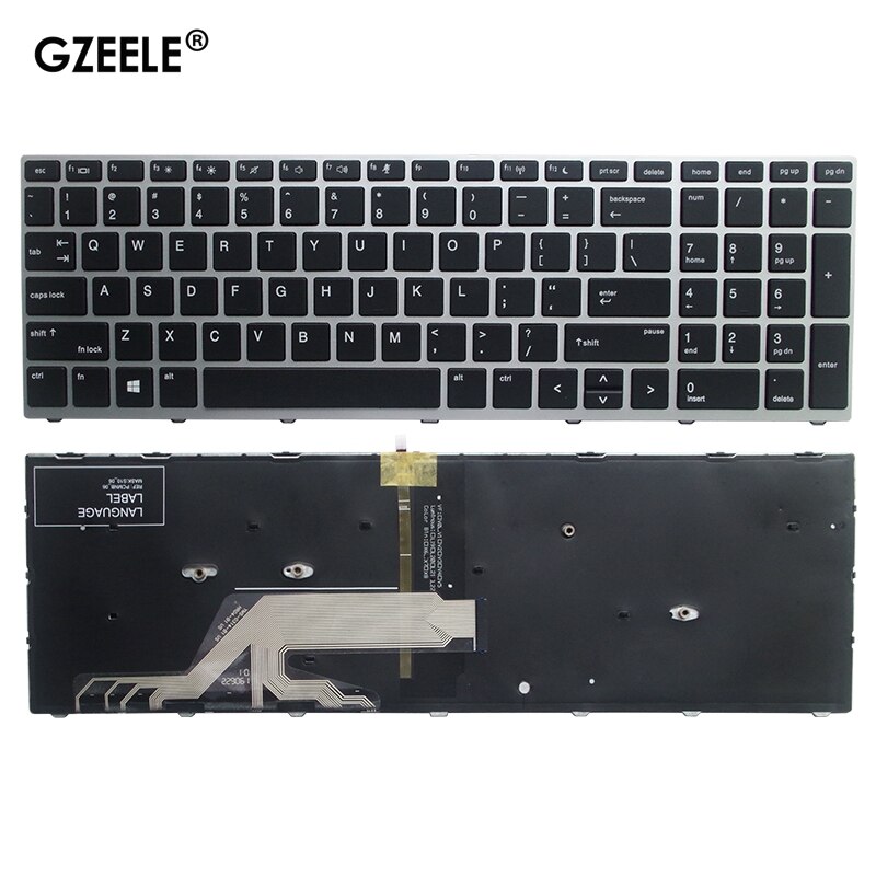Backlit US laptop Keyboard for HP Probook 450 G5 455 G5 470 G5 English Keyboard
