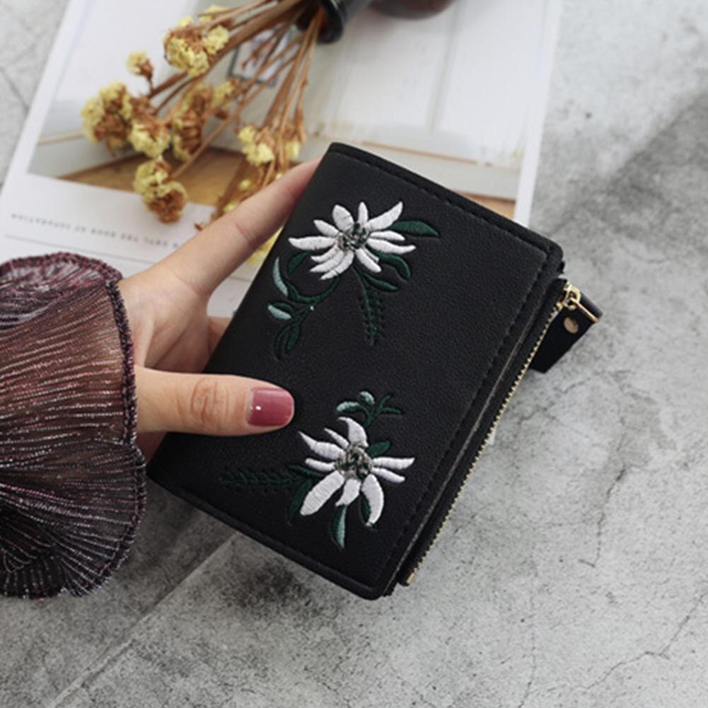 Floral Wallet Square Coin Purse Wallets For Woman Card Holder Small Ladies Wallet Female Hasp Mini Purse Bag