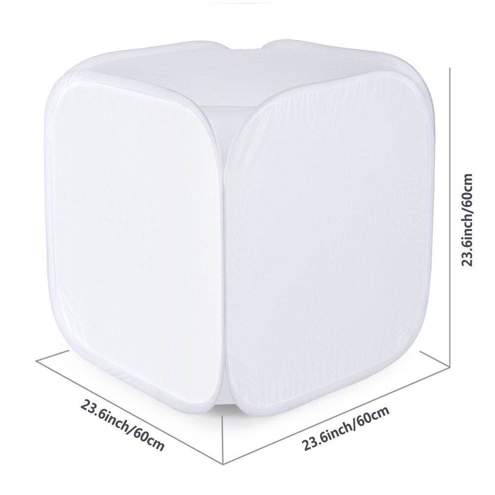 24x24 inch/60x60 cm Photo Studio Shooting Tent Light Diffusion Soft Box Kit with 4 Colors Backdrops for Photography